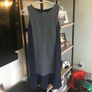 J.Crew Navy and Gray Tank Dress